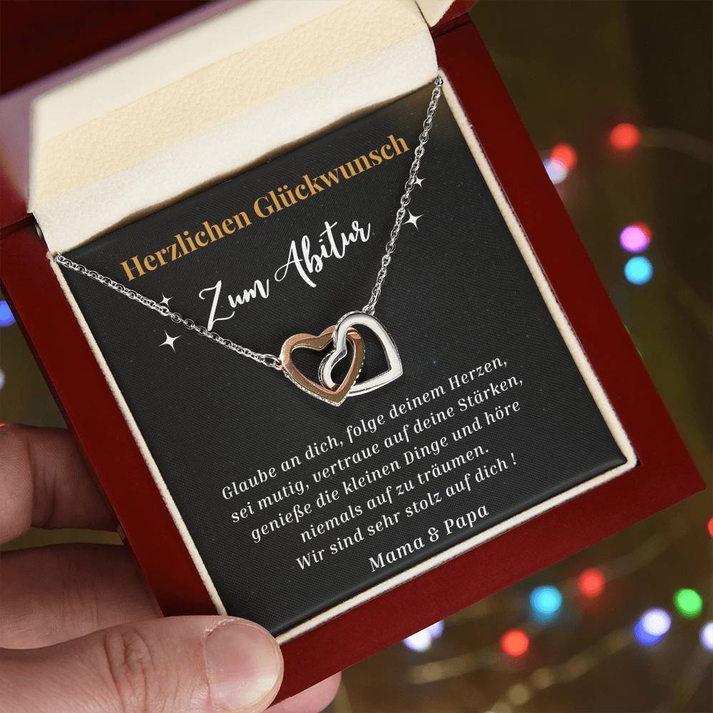 Wir Sind Sehr Stolz Auf Dich - Interlocking Hearts Necklace