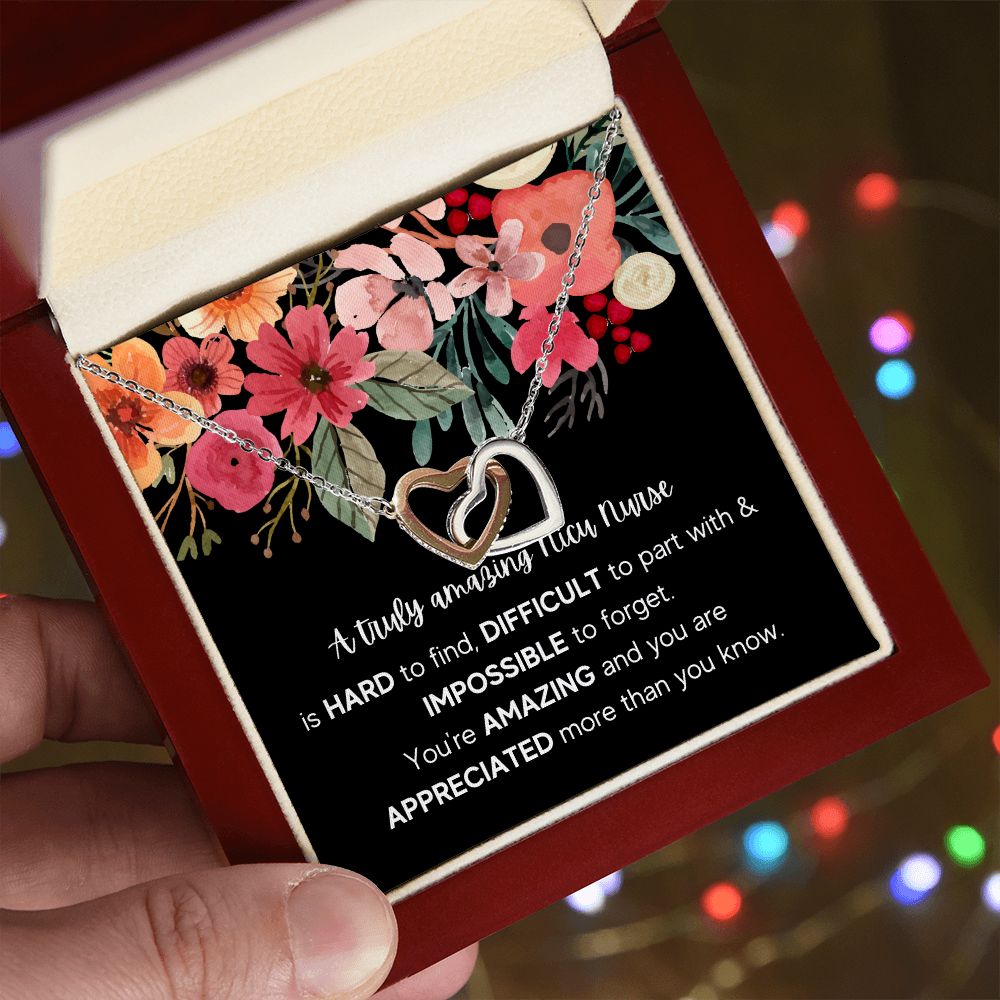A Truly Amazing Nicu Nurse - Interlocking Hearts Necklace