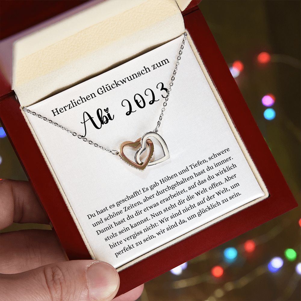 Herzlichen Glückwunsch zum Abi 2023 - Interlocking Hearts Necklace