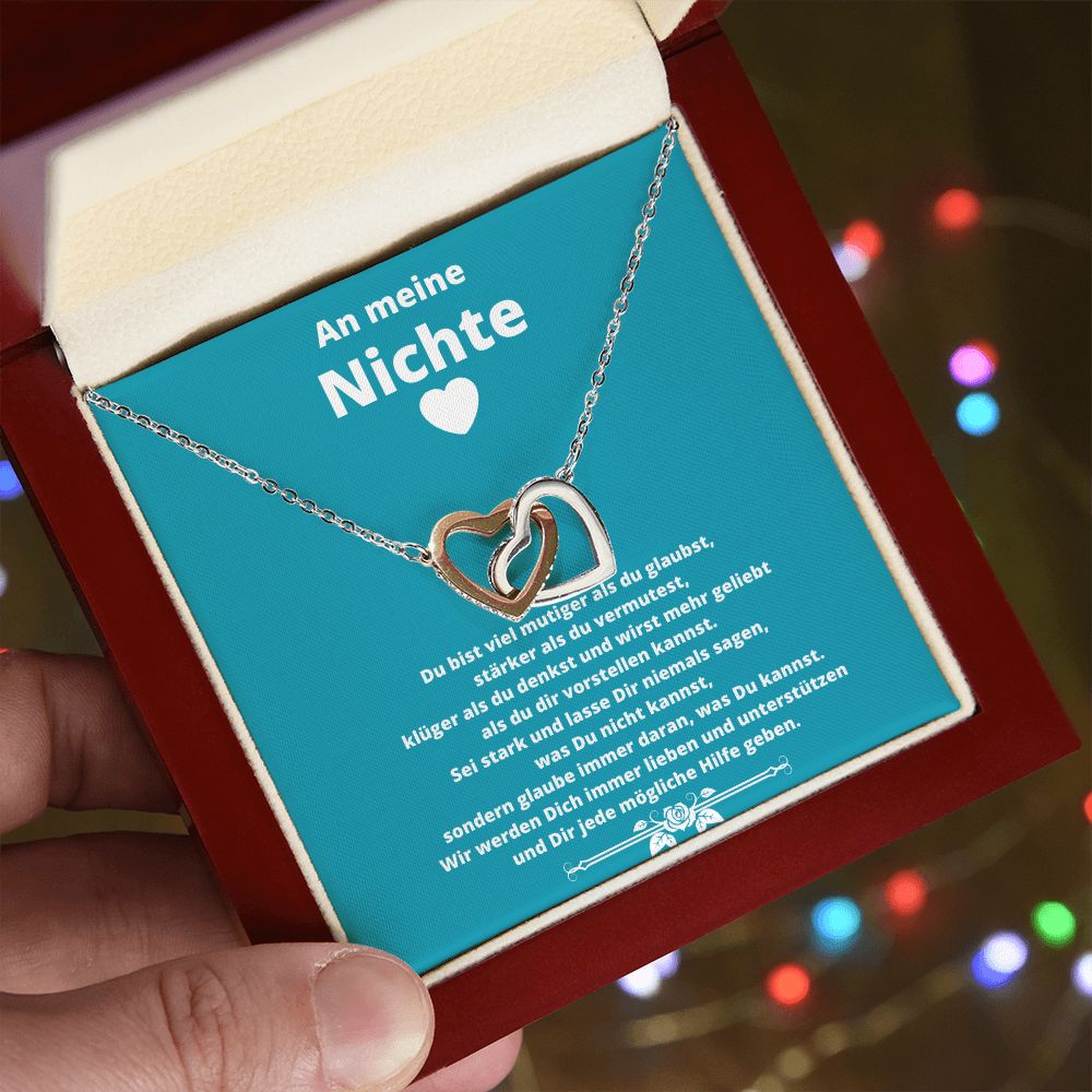 An Meine Nichte - Interlocking Heart Necklace