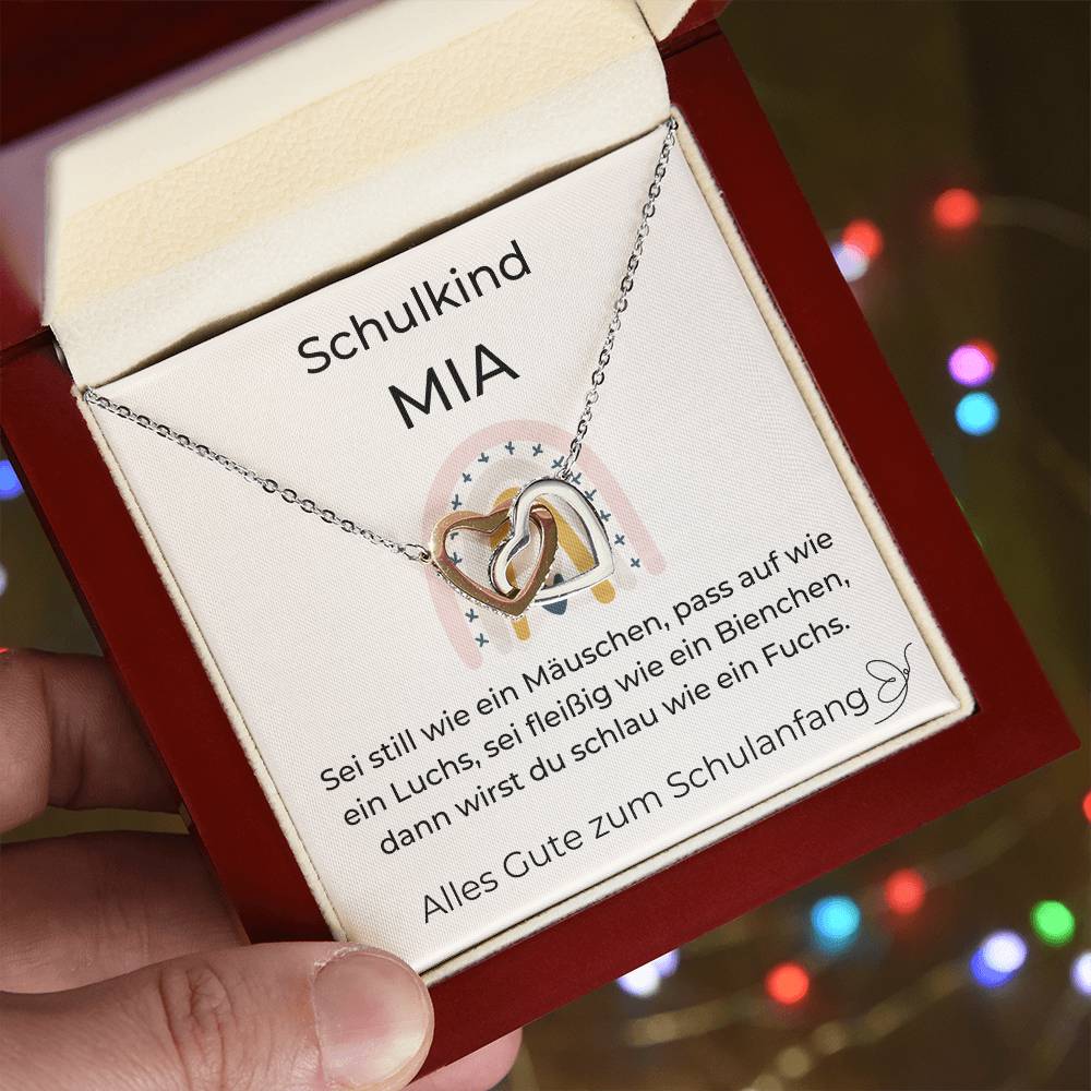 Schulkind - Alles Gute Zum Schulanfang - Interlocking Hearts Necklace