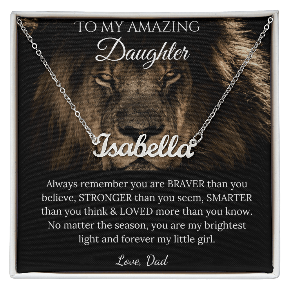 Personalized Name Necklace Daughter Gift From Dad 2