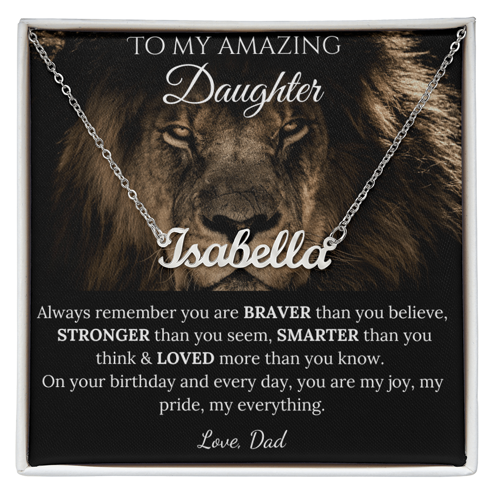 Personalized Name Necklace Daughter Gift From Dad 8