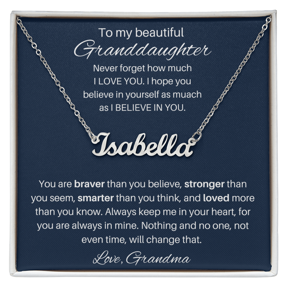 Granddaughter Personalized Necklace Gift 3
