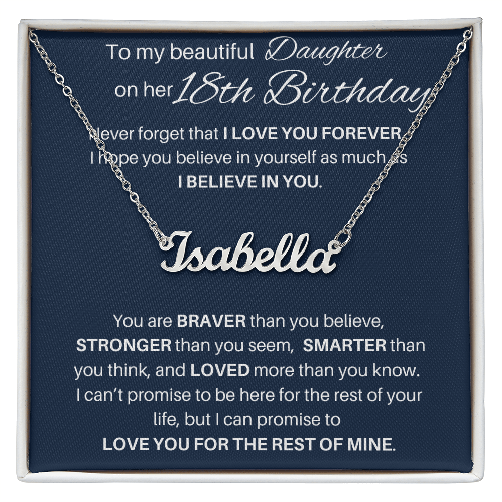 18th Birthday Gift Personalized Name Necklace