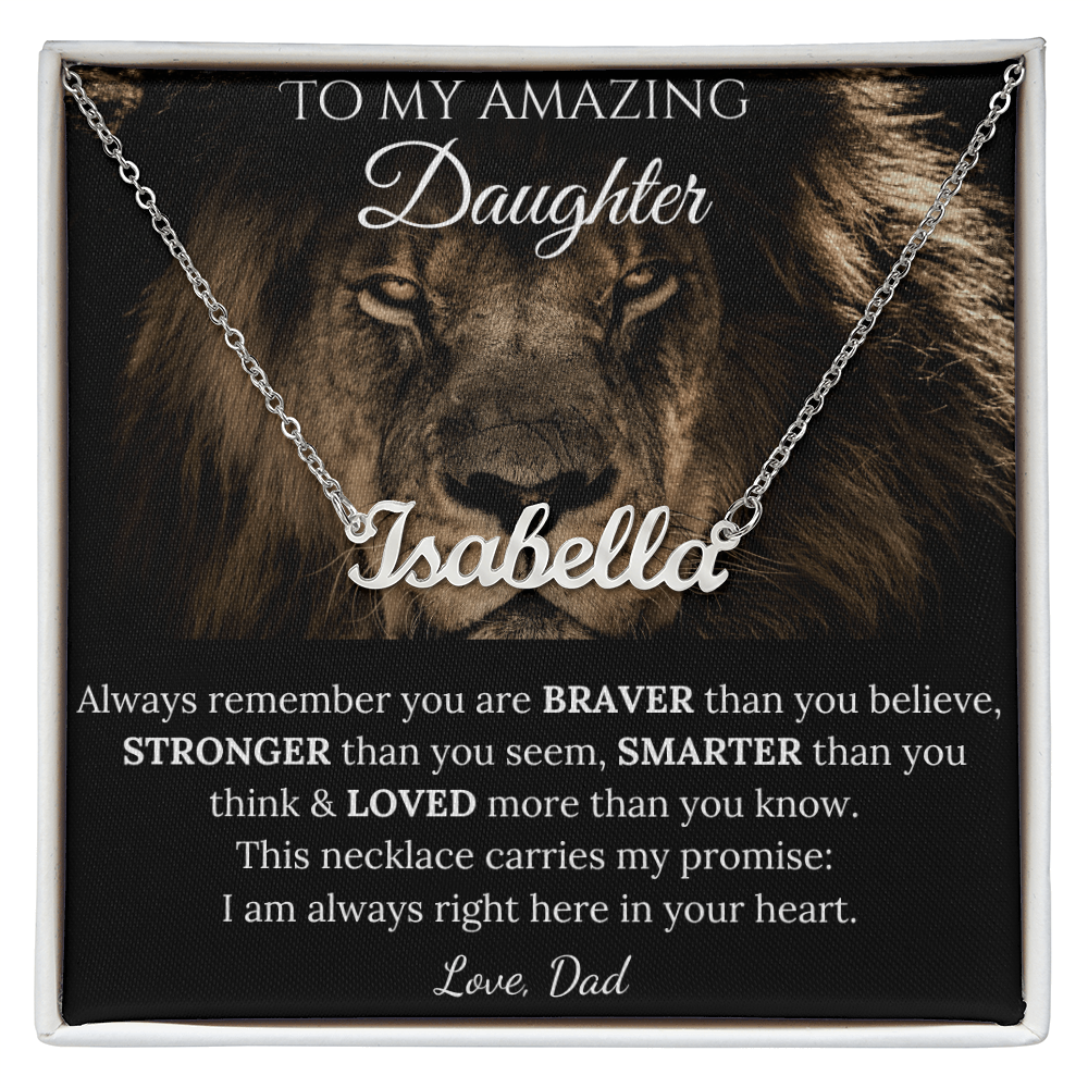 Personalized Name Necklace Daughter Gift From Dad 5