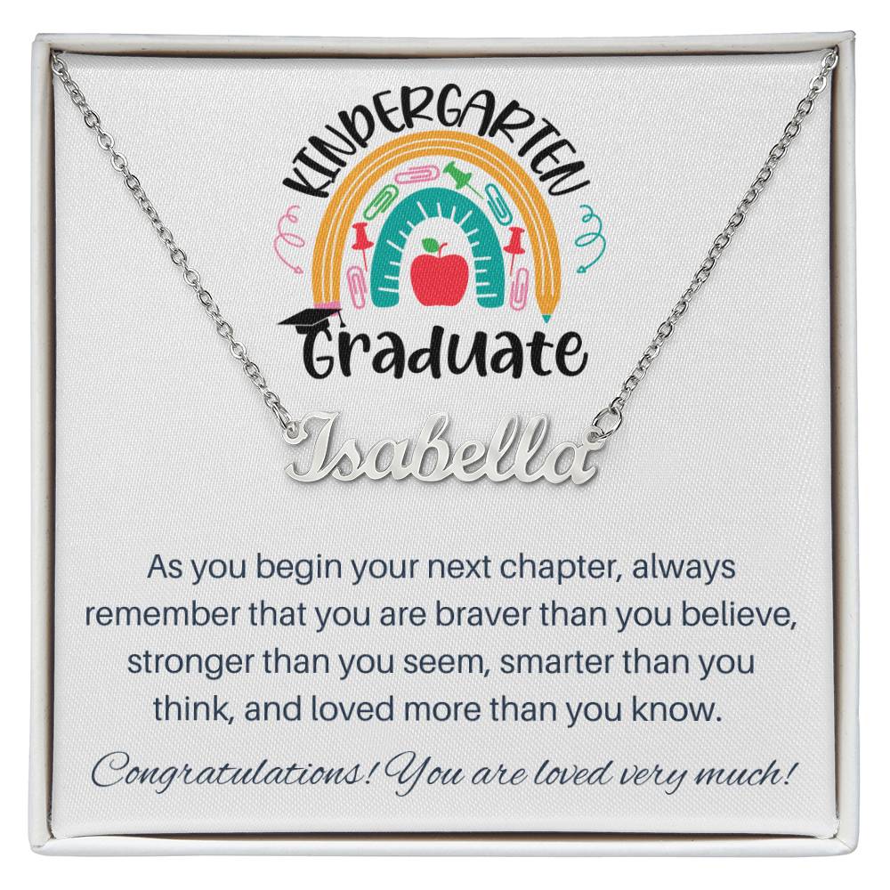 Kindergarten Graduation Gift - Custom Name Necklace 2