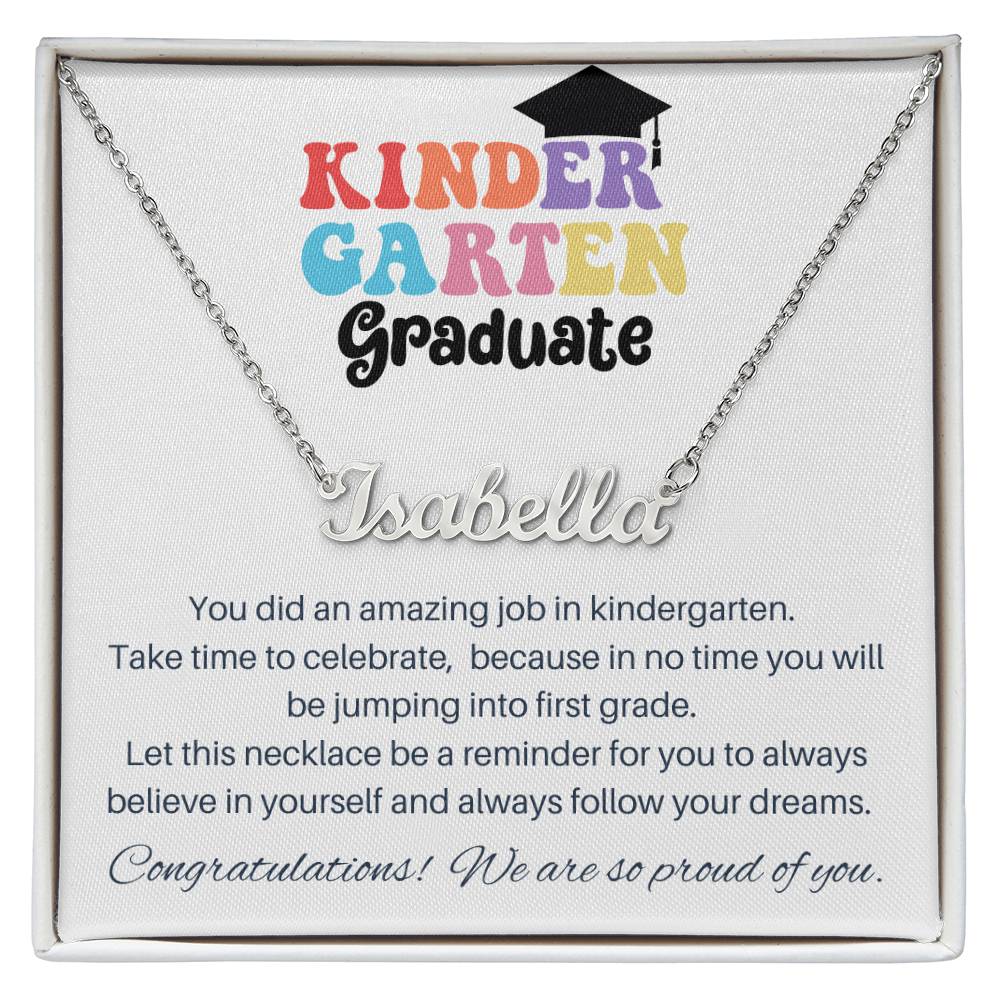 Kindergarten Graduation Gift - Custom Name Necklace 4