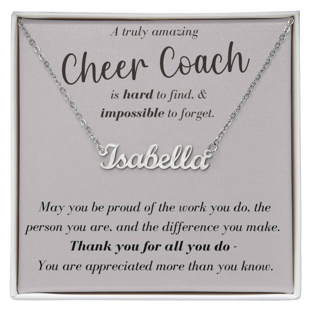 A Truly Amazing Cheer Coach - Custom Name Necklace