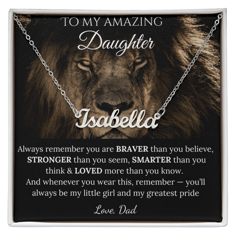 Personalized Name Necklace Daughter Gift From Dad 9