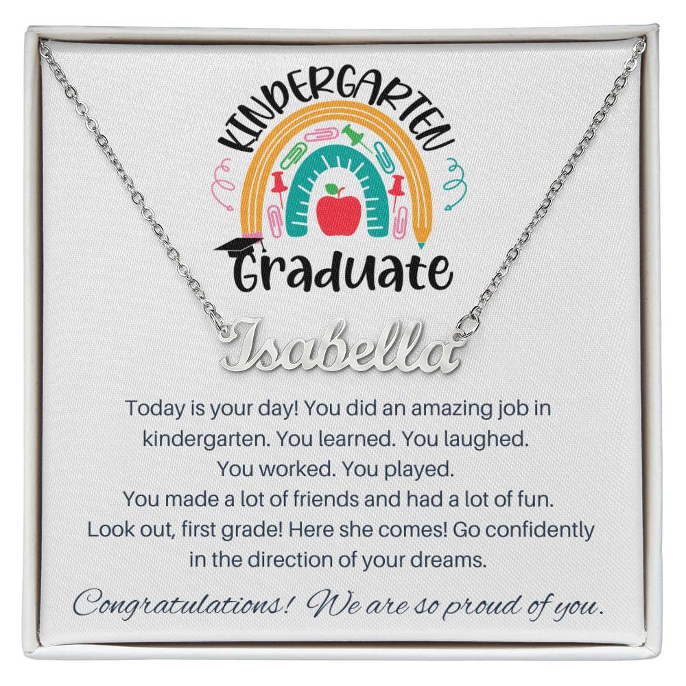 Kindergarten Graduation Gift - Custom Name Necklace 3