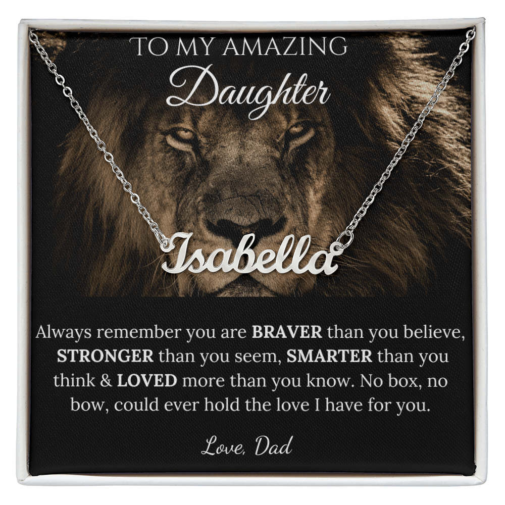 Personalized Name Necklace Daughter Gift From Dad 4
