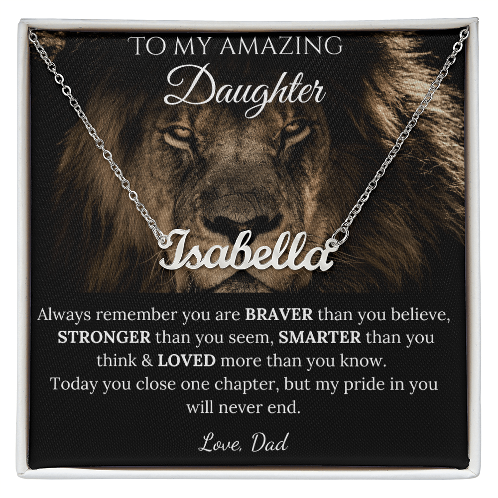 Personalized Name Necklace Daughter Gift From Dad 7