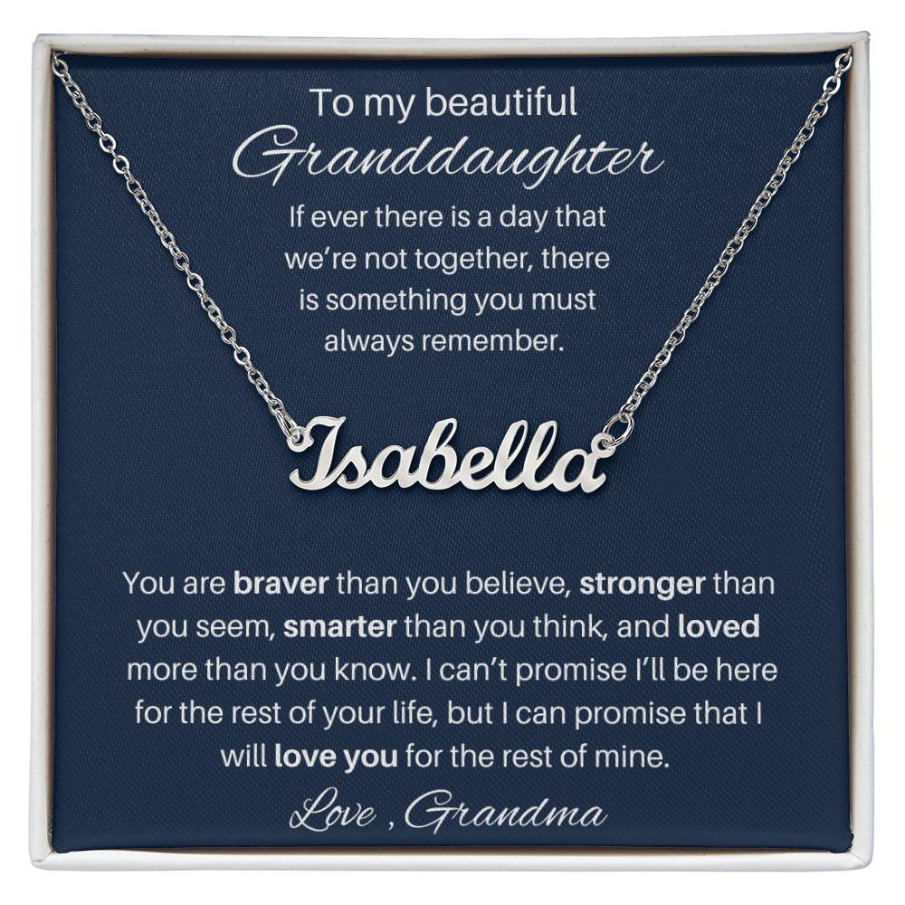 Granddaughter Personalized Necklace Gift 4