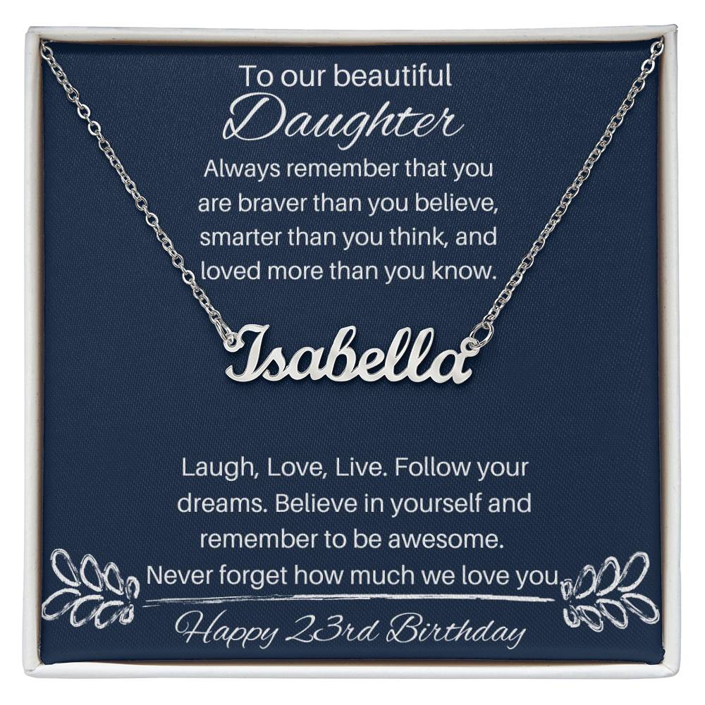 Daughter Personalized Name Necklace 23rd Birthday