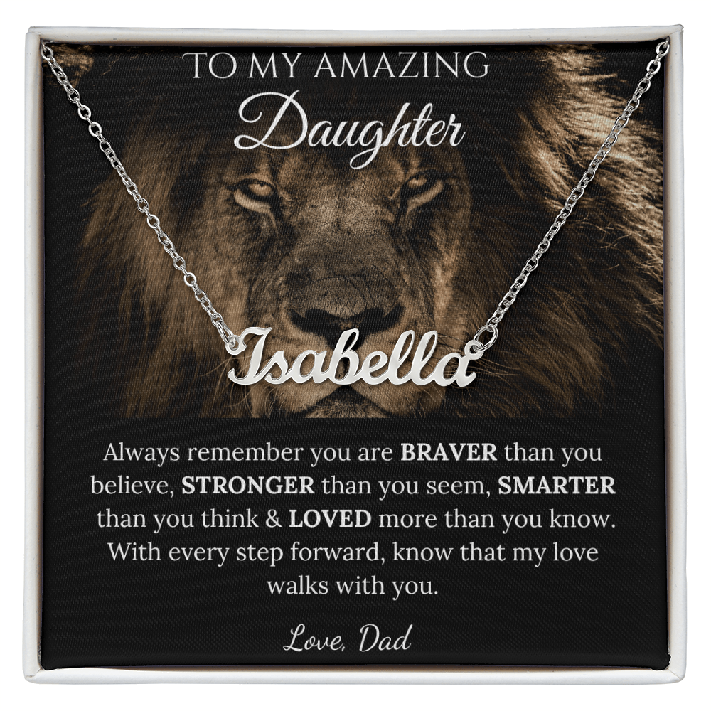 Personalized Name Necklace Daughter Gift From Dad 3