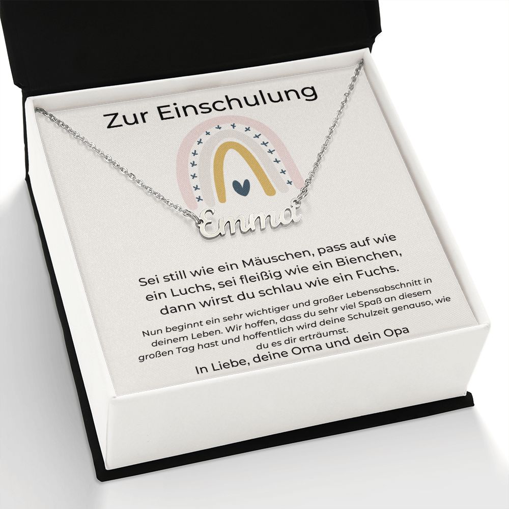 Name Necklace Einschulung 1