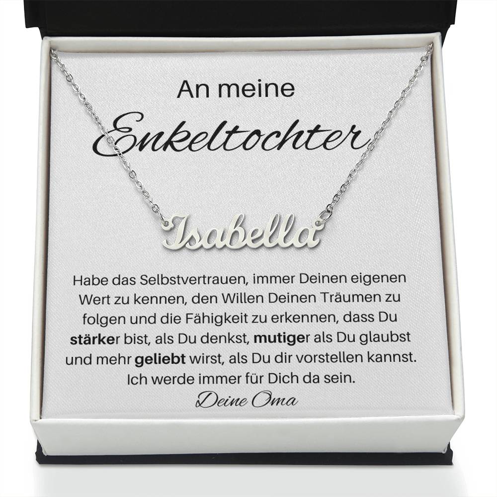 An Meine Enkeltochter - Habe Das Selbstvertrauen - Personalisierte Namenskette