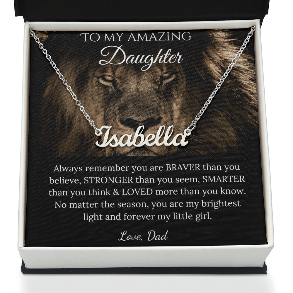Personalized Name Necklace Daughter Gift From Dad 2