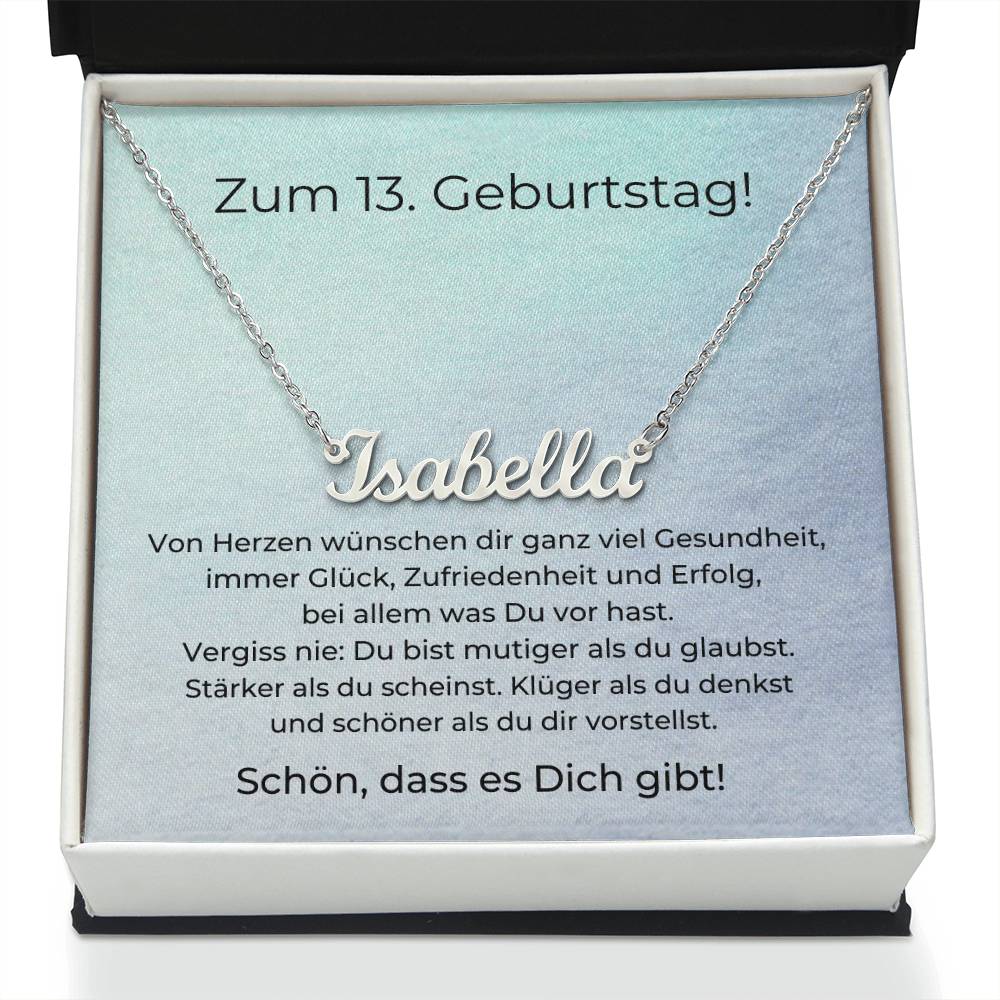 Zum 13. Geburtstag Personalisierte Namenskette