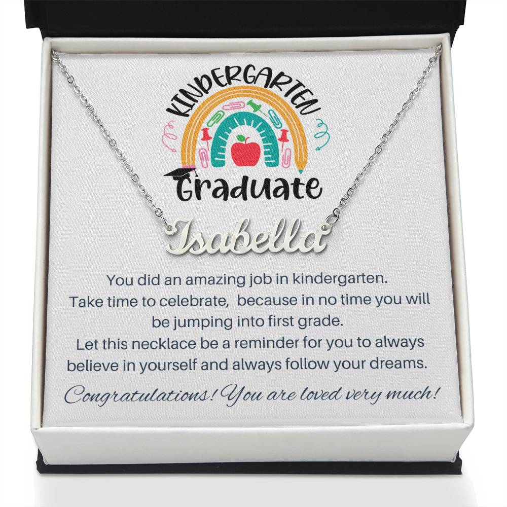 Kindergarten Graduation Gift - Custom Name Necklace 1