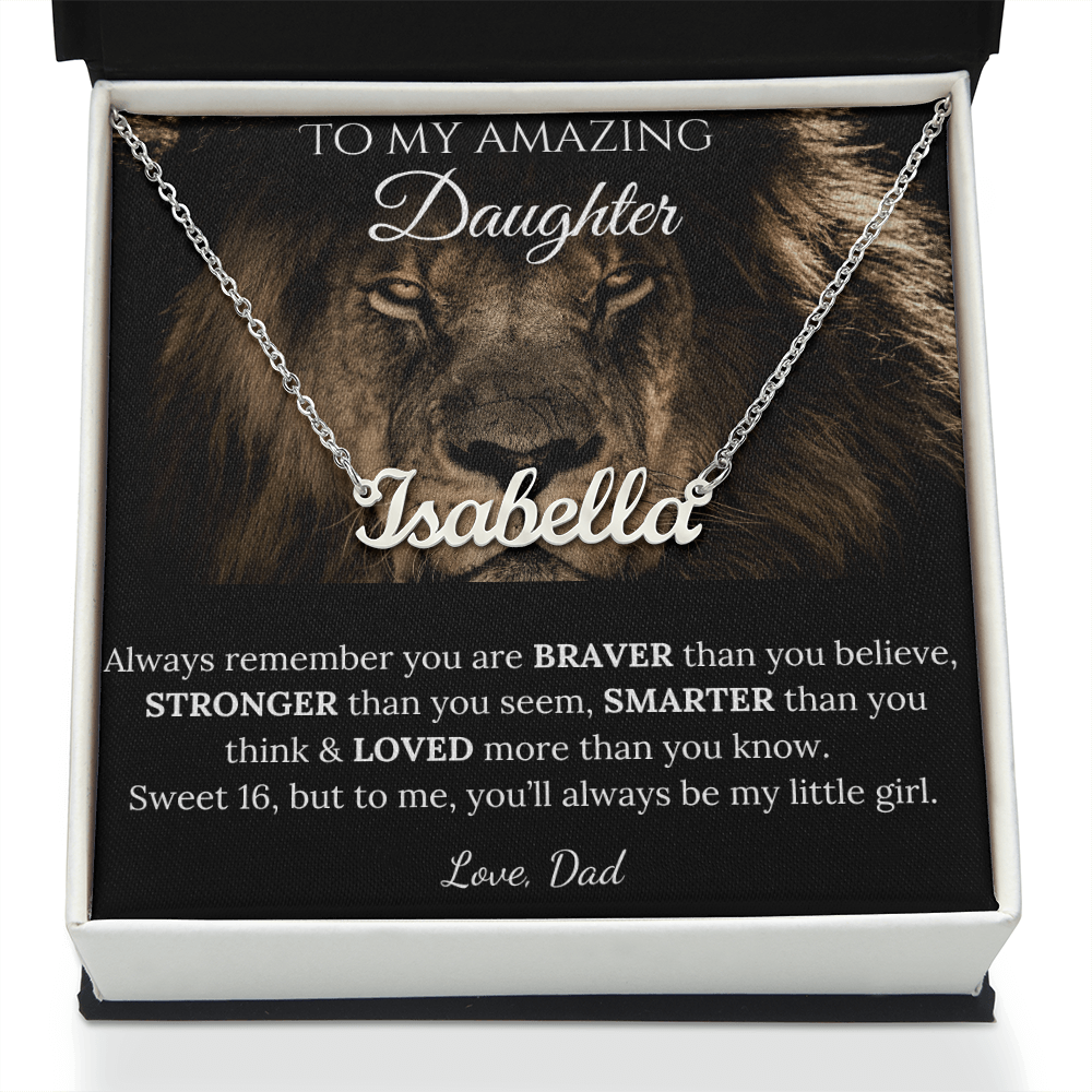 Personalized Name Necklace Daughter Gift From Dad 6