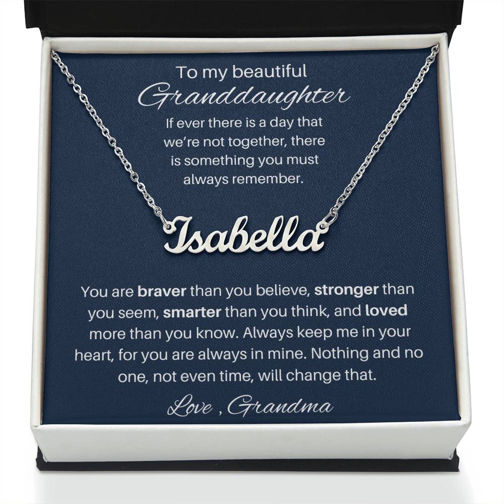 Granddaughter Personalized Necklace Gift 1