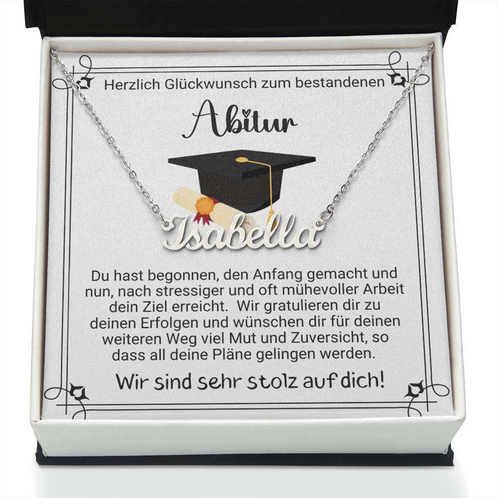 Wir Gratulieren Dir Zu Deinen Erfolgen - Custom Name Necklace