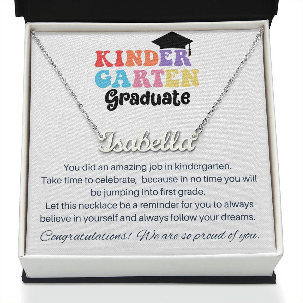 Kindergarten Graduation Gift - Custom Name Necklace 4