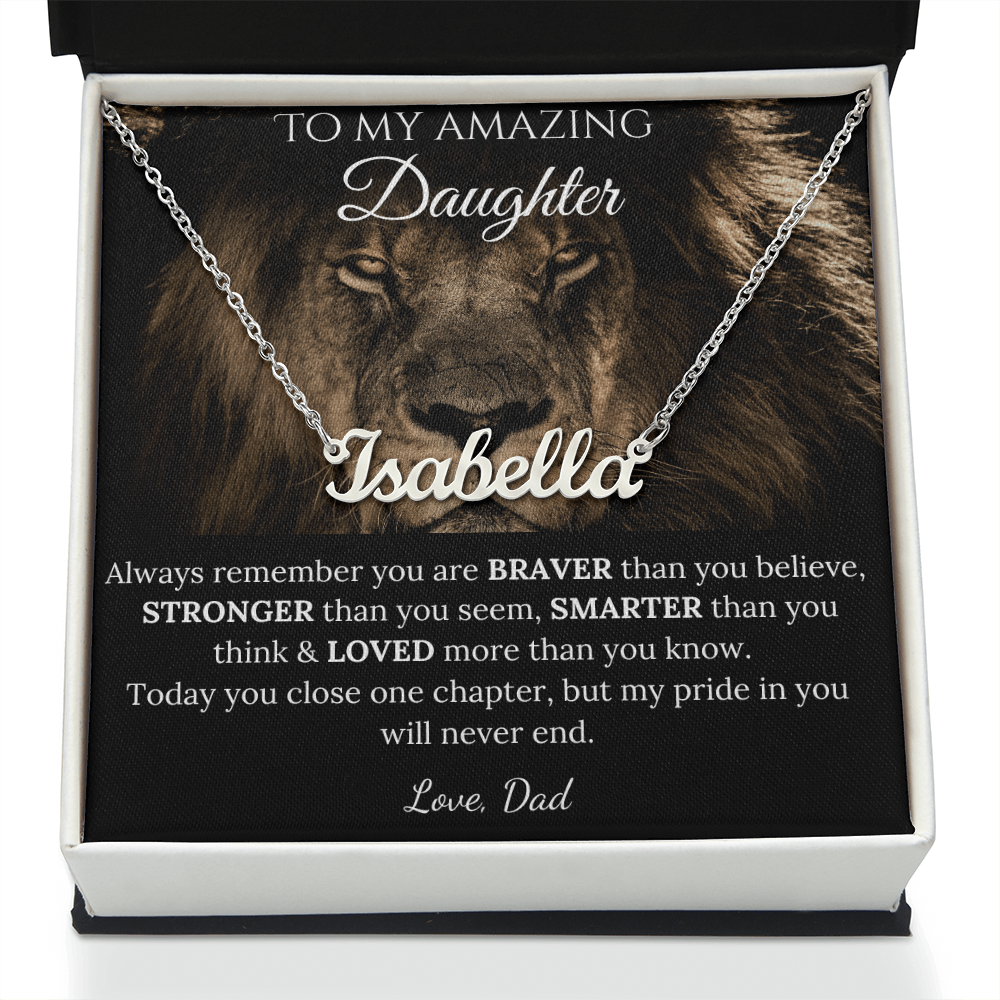 Personalized Name Necklace Daughter Gift From Dad 7