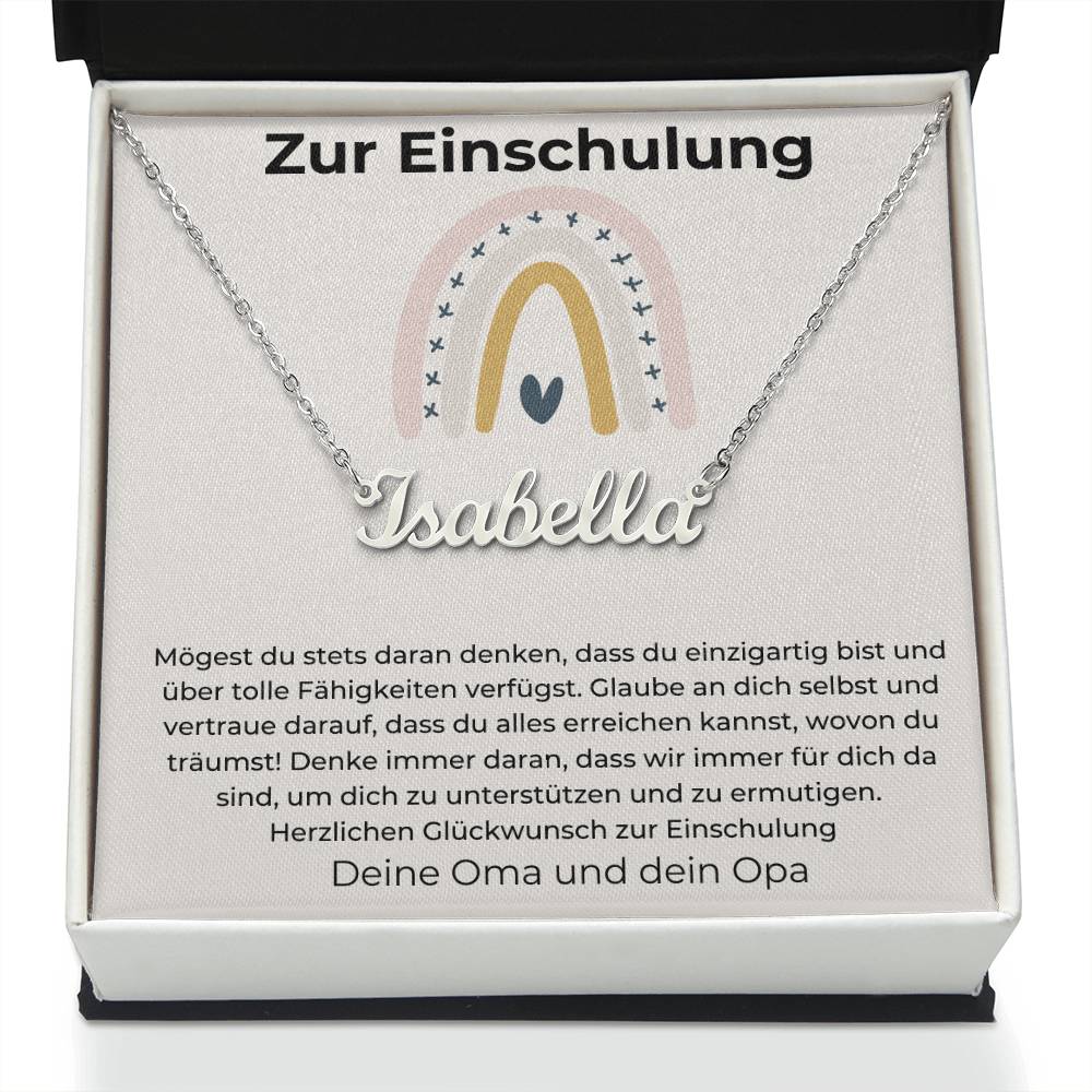 Vertraue Darauf Dass Du Alles Erreichen Kannst Wovon Du Träumst - Custom Name Necklace