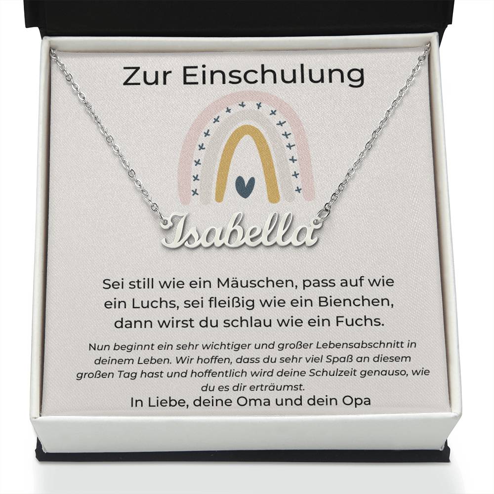 Name Necklace Einschulung 1