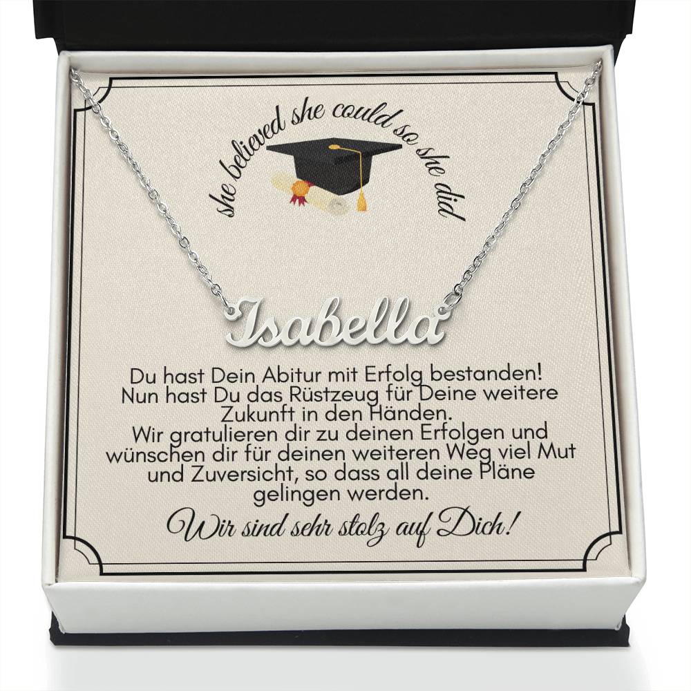 Wir Sind Schr Stolz Auf Dich - Custom Name Necklace