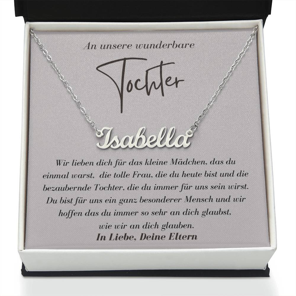 An Unsere Wunderbare Tochter – Wir Lieben Dich – Custom Name Necklace