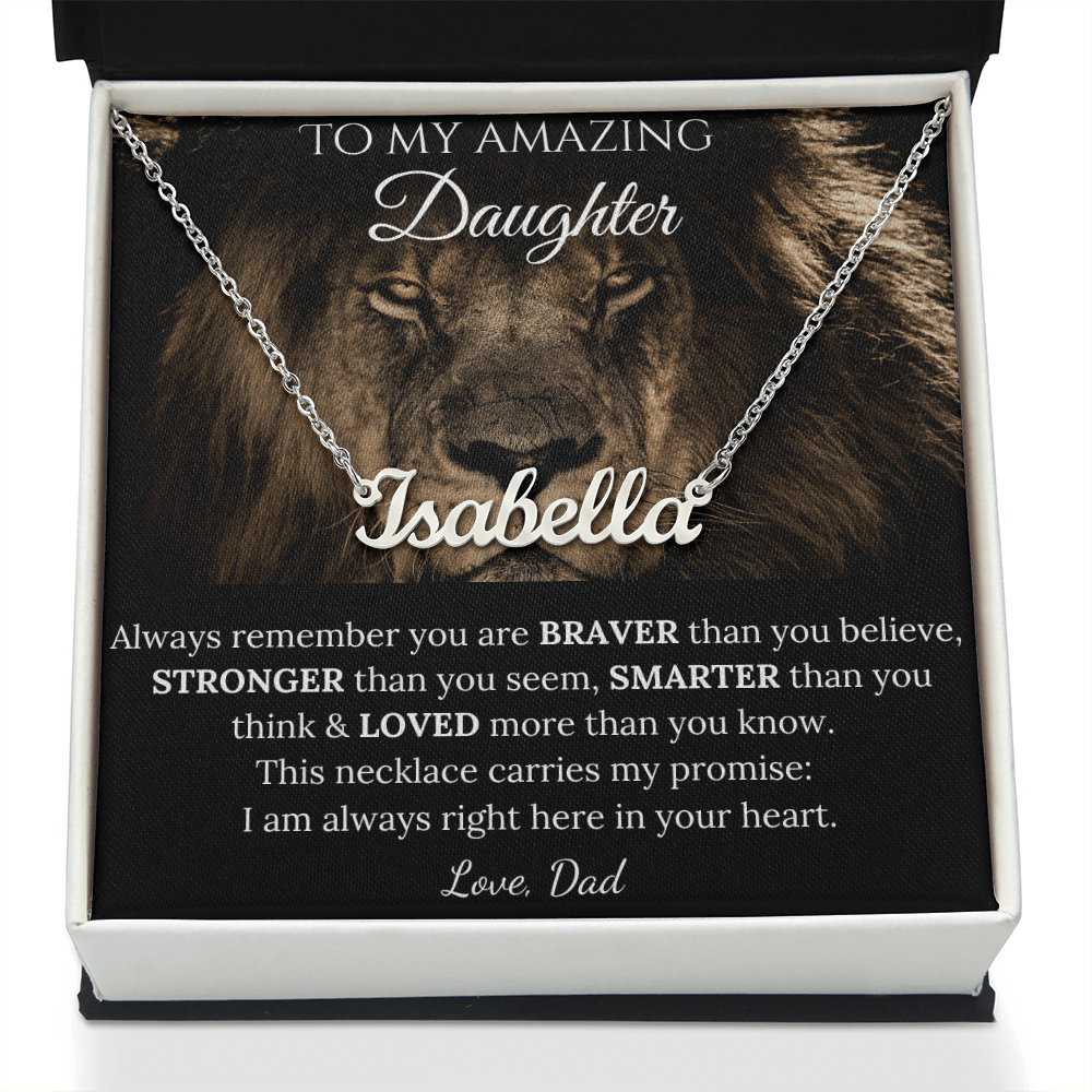 Personalized Name Necklace Daughter Gift From Dad 5