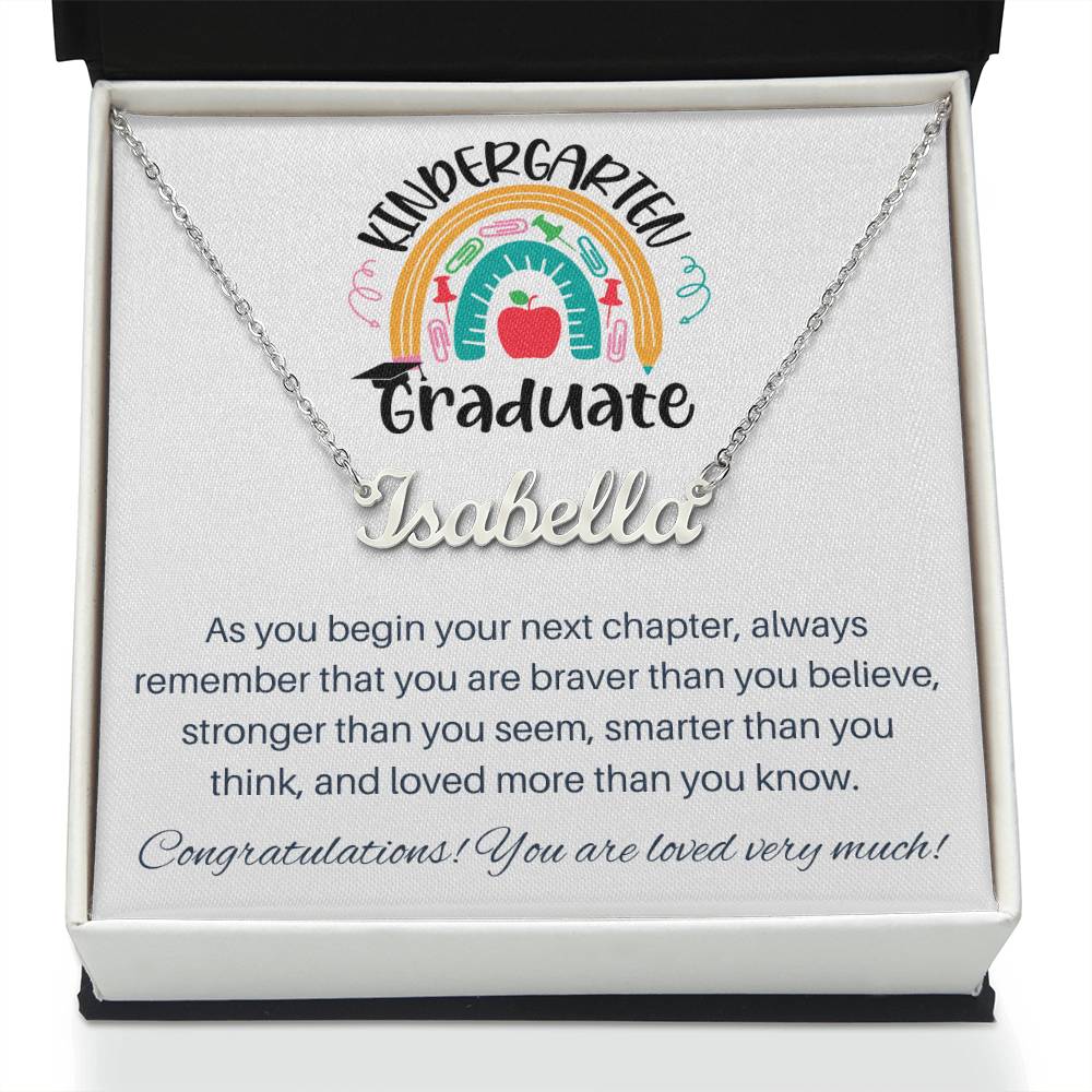 Kindergarten Graduation Gift - Custom Name Necklace 2