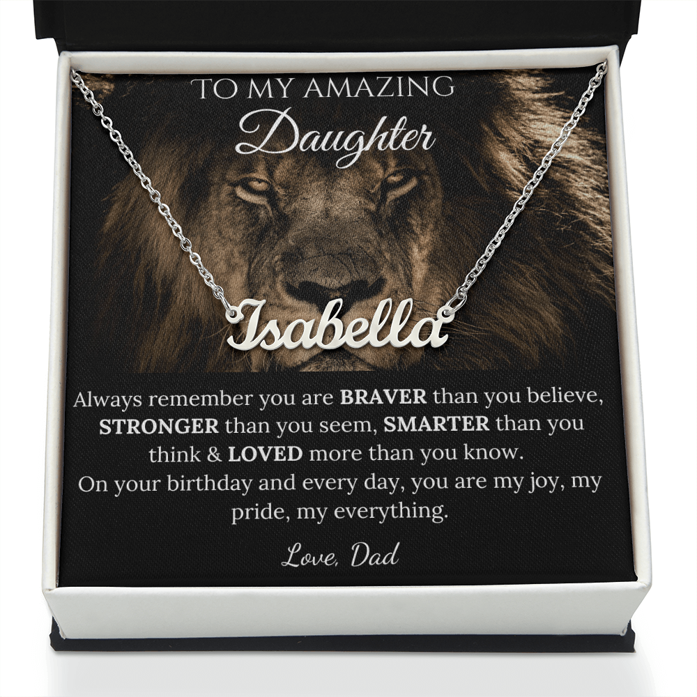Personalized Name Necklace Daughter Gift From Dad 8