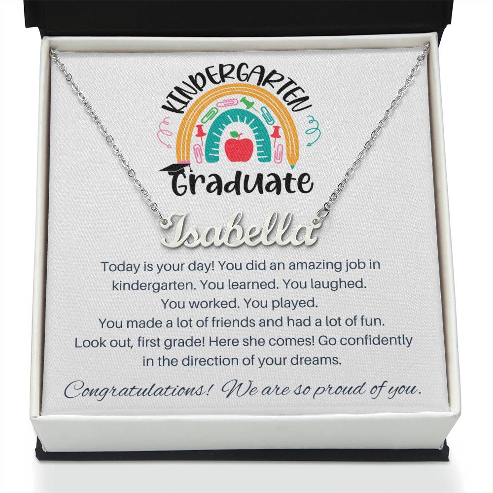 Kindergarten Graduation Gift - Custom Name Necklace 3