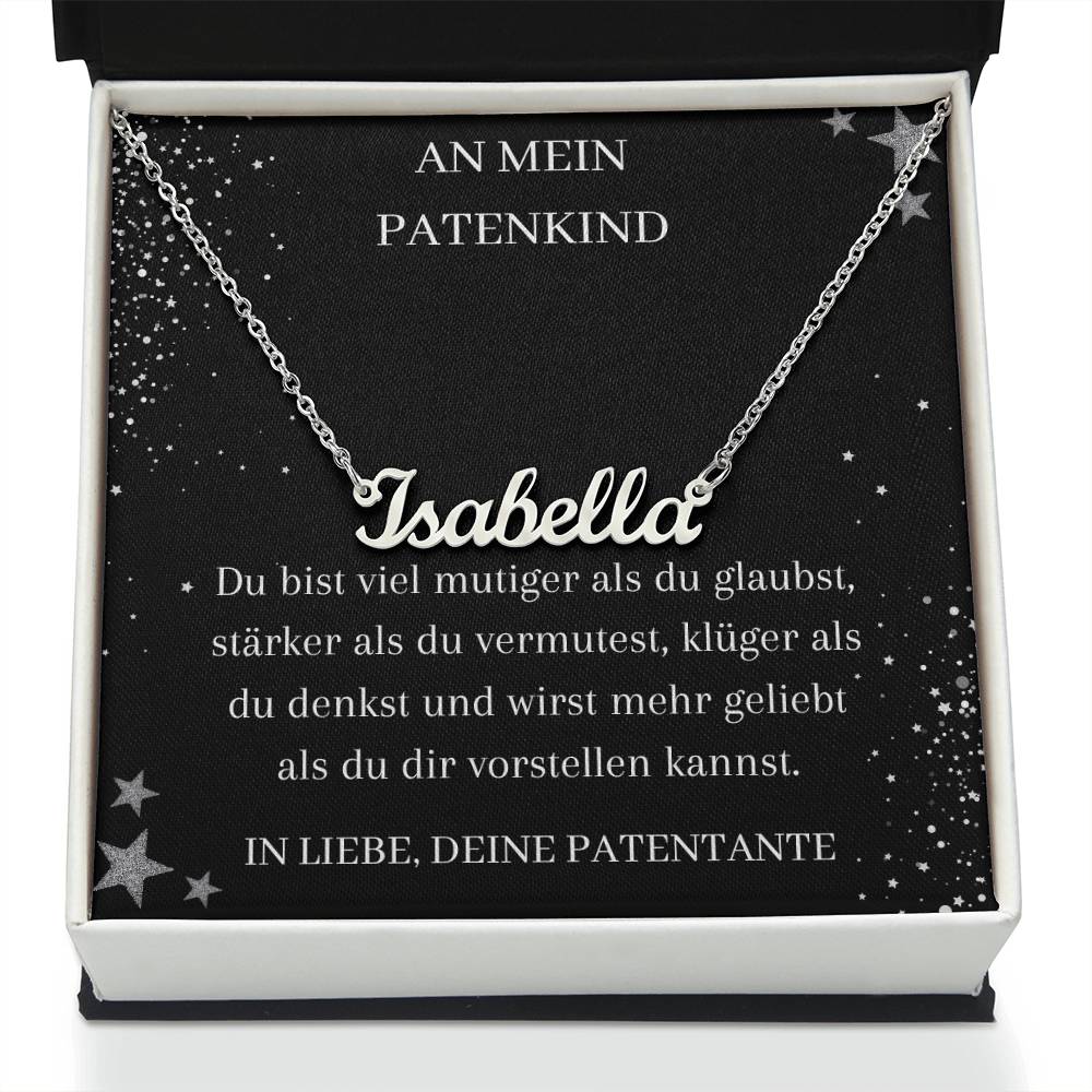 An Mein Patenkind - Du Bist Viel Mutiger Als Du Glaubst - Custom Name Necklace