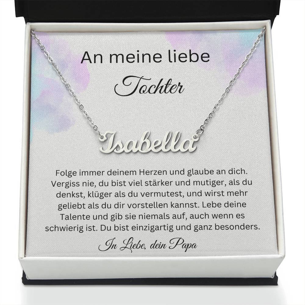 An Meine Liebe Tochter – Folge Immer Deinem Herzen – Custom Name Necklace