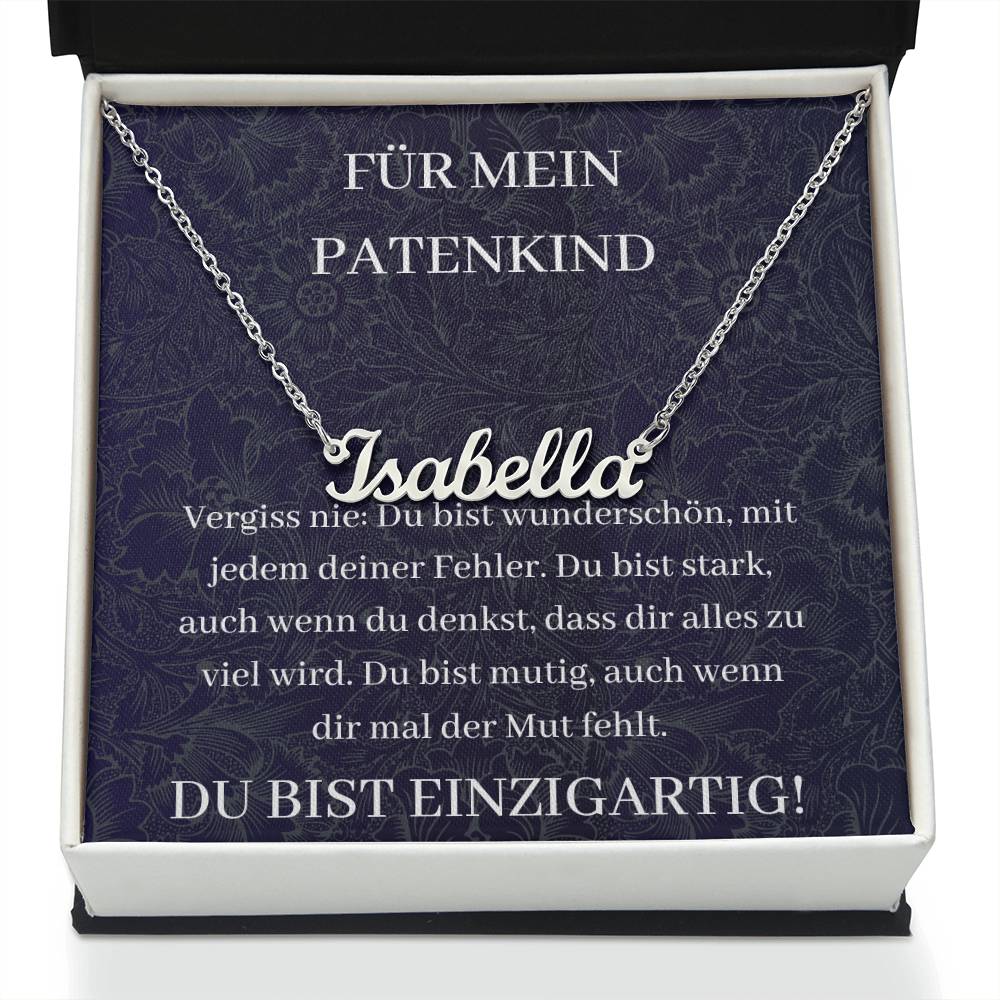 Für Mien Patenkind - Du Bist Stark - Custom Name Necklace