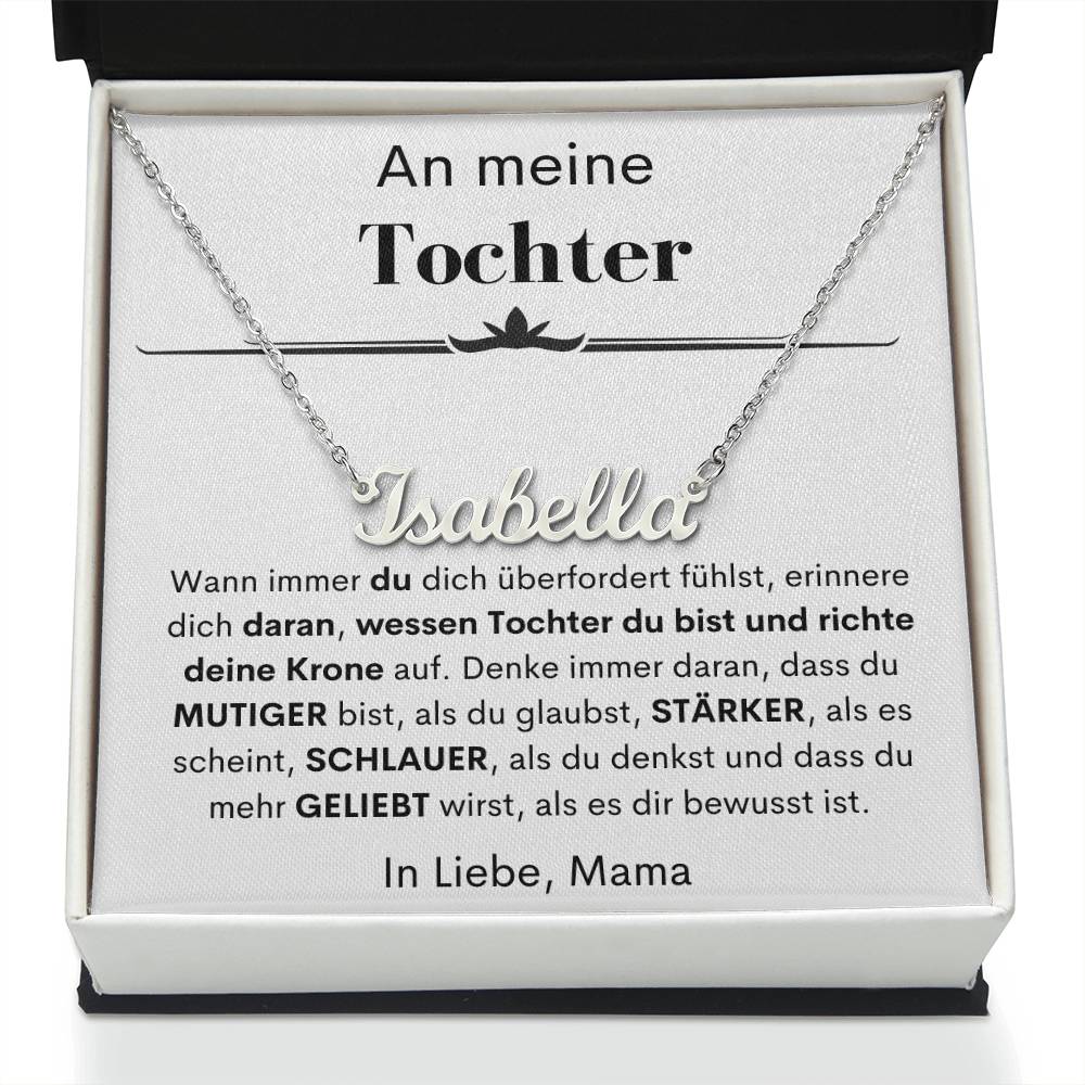 An Meine Tochter – Du Mehr Geliebt Wirst Als Es Dir Bewusst Ist – Custom Name Necklace