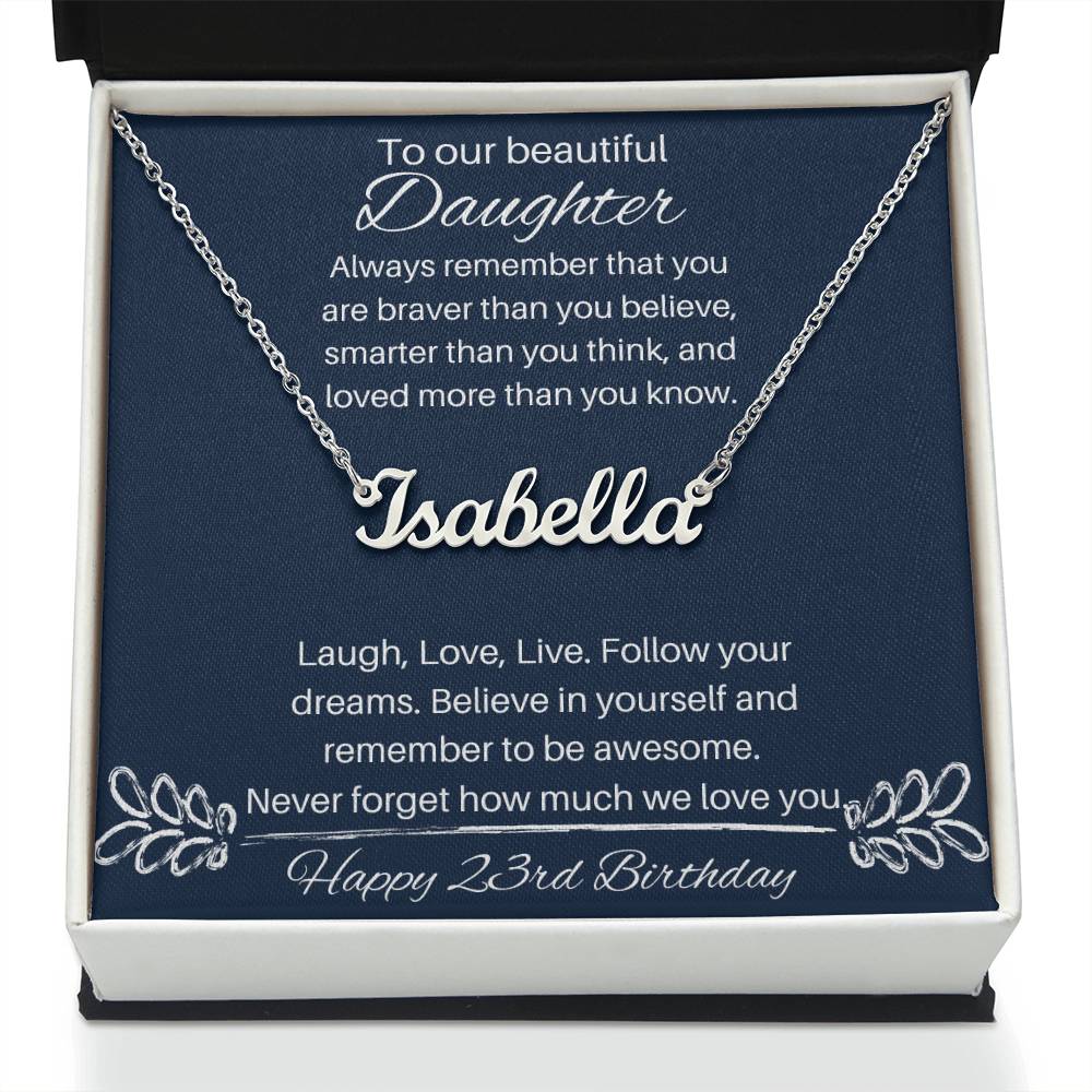 Daughter Personalized Name Necklace 23rd Birthday