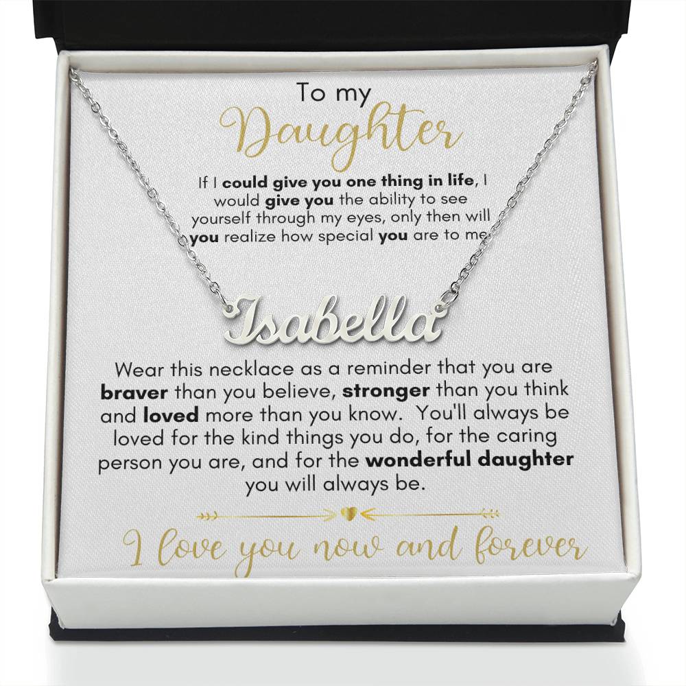 To My Daughter - Custom Name Necklace