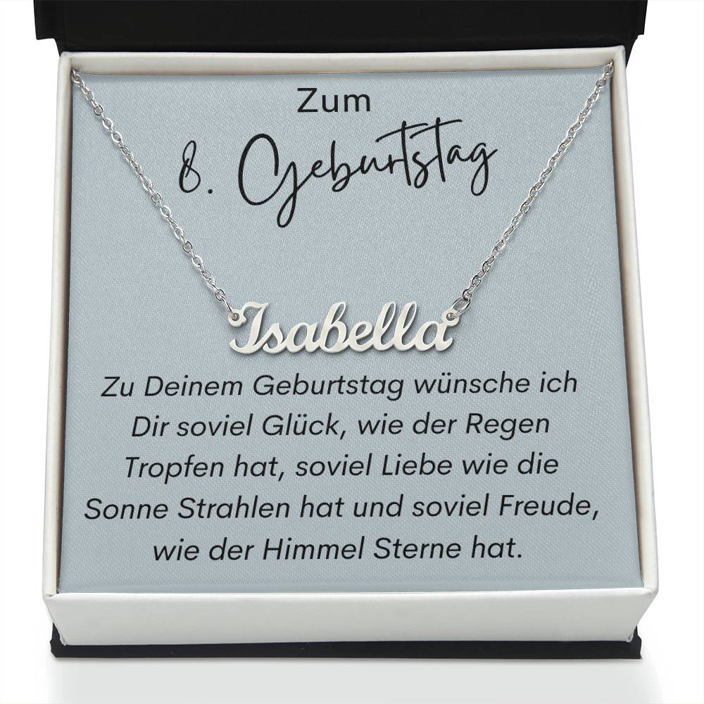 Zum 8. Geburtstag Personalisierte Namenskette