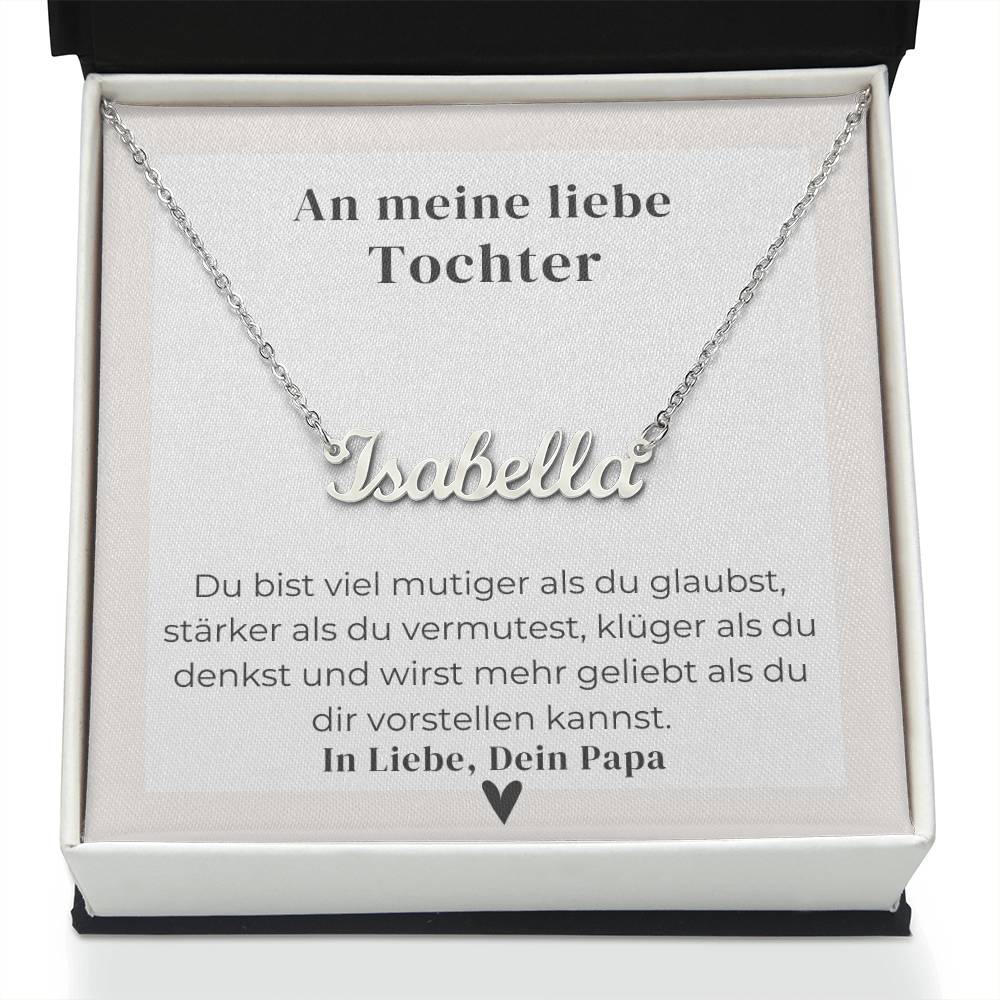 An Meine Liebe Tochter – Du Bist Stärker Als Du Scheinst – Custom Name Necklace