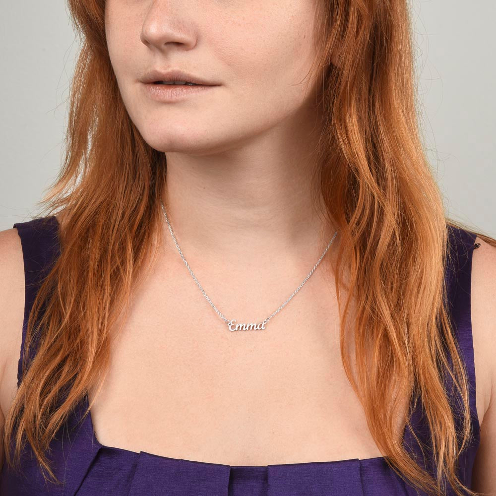 To My Beautiful Granddaughter - I Love You - Custom Name Necklace