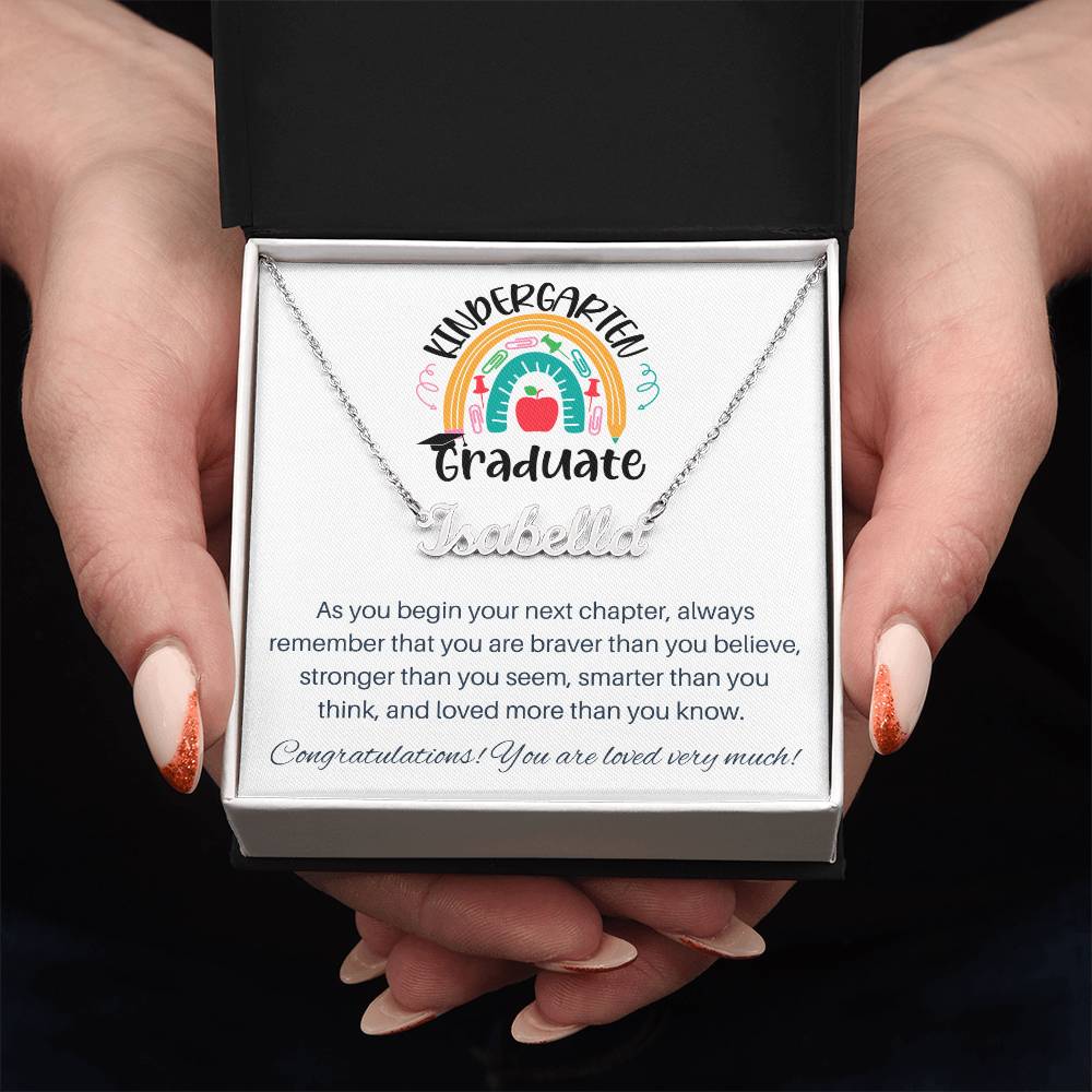 Kindergarten Graduation Gift - Custom Name Necklace 2