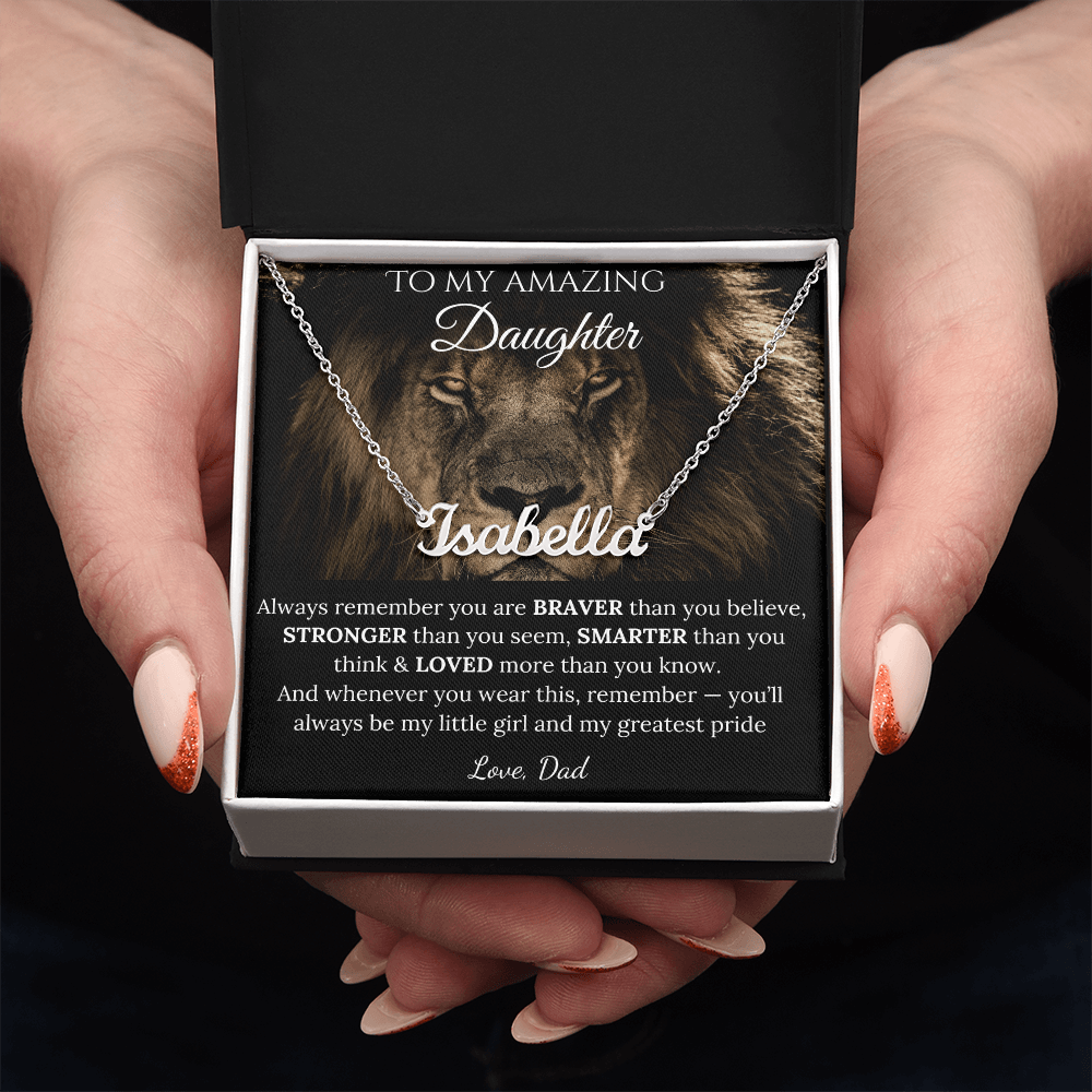 Personalized Name Necklace Daughter Gift From Dad 9