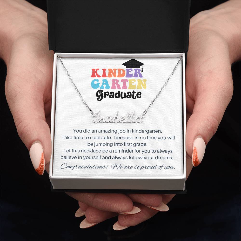 Kindergarten Graduation Gift - Custom Name Necklace 4